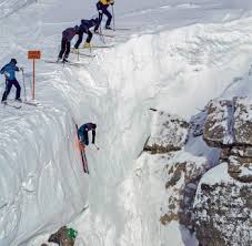 Corbet's Coulouir, top of Rendevous Peak, Jackson Hole Mountain Resort.
